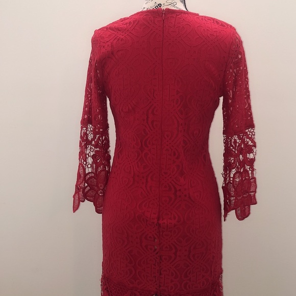 🔥J GEE RED LACE DRESS - Picture 3 of 7